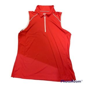 Slazenger Golf Women’s Coral Collared Golf Quarter Zip Tank Size Large